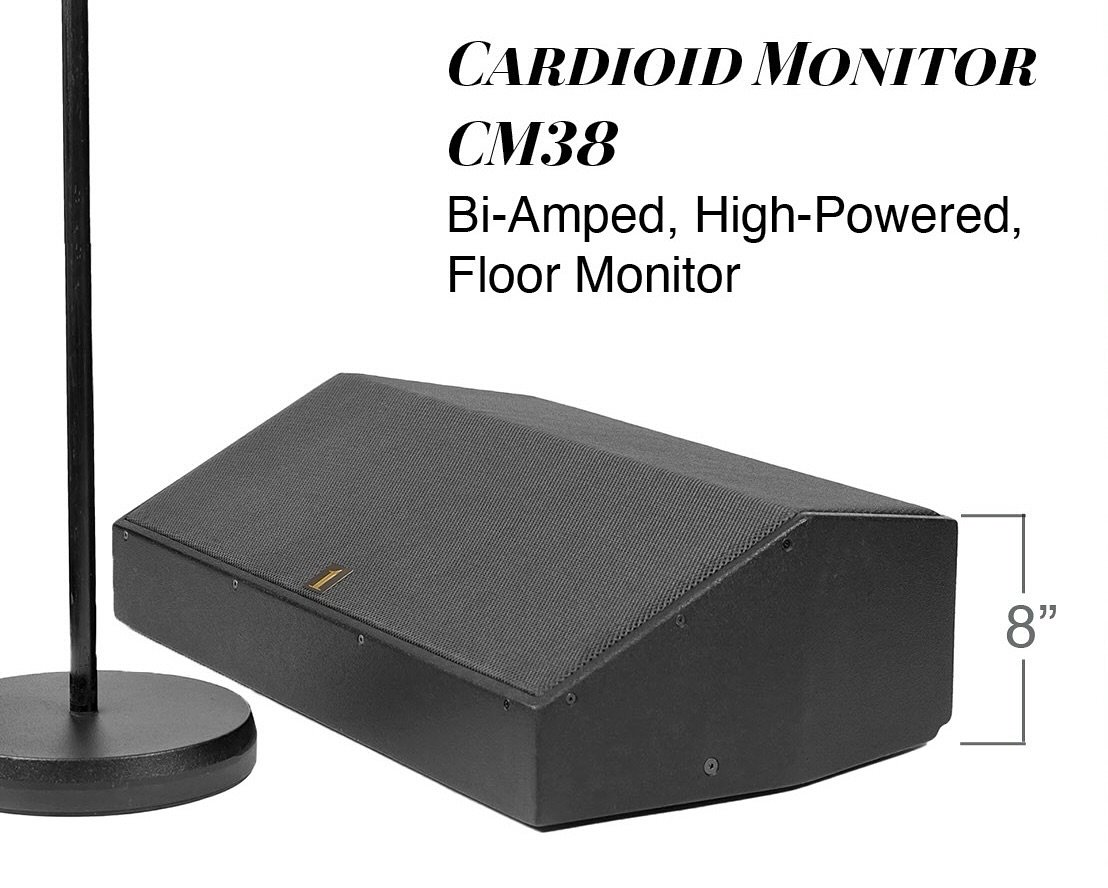 Introducing our floor monitor, the 𝐂𝐌𝟑𝟖 𝐂𝐚𝐫𝐝𝐢𝐨𝐢𝐝 𝐌𝐨𝐧𝐢𝐭𝐨𝐫!

The CM38 is our high-performance cardioid floor monitor. This is a bi-amped floor monitor that has an impactful tight and punchy sound with outstanding clarity, standing on