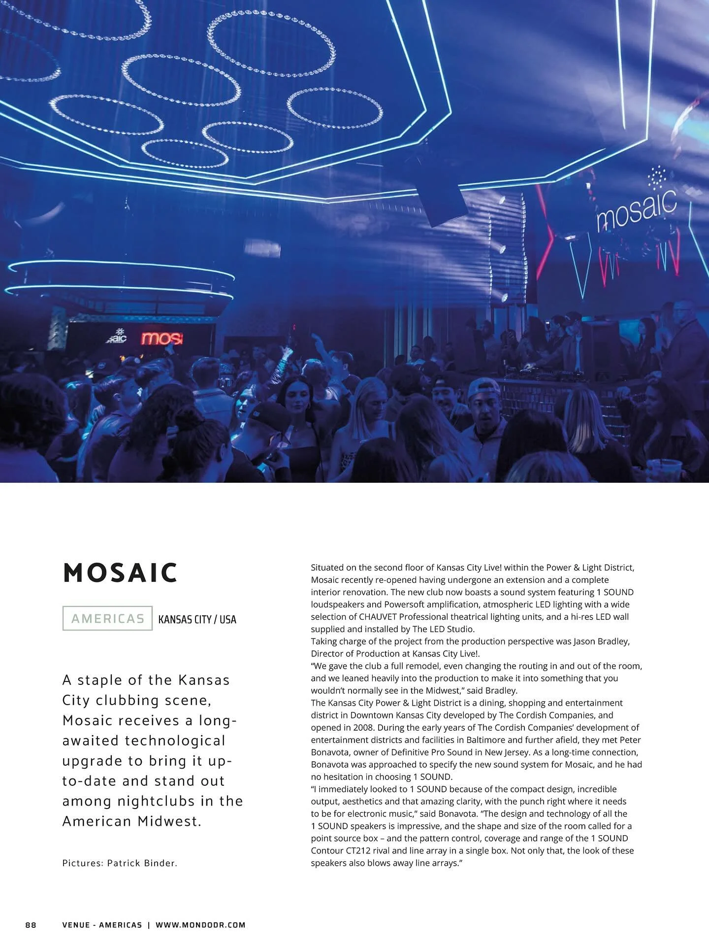 @mondo_dr put together a great story about @mosaickc night club's audio and lighting upgrade!

This article pulls great insights from Definitive Pro Sound and Jason Bradley, Director of Production at Kansas City Live!. 

&ldquo;The design and technol
