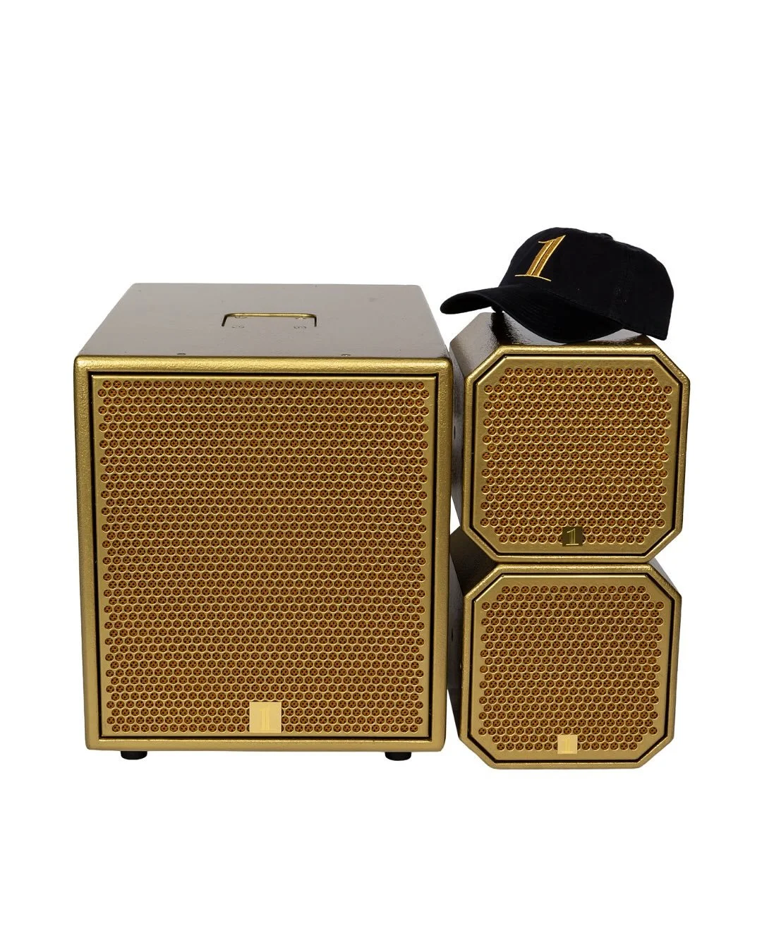 From gold speakers to gold headwear&hellip; the style stops nowhere. 😎

Our Custom Shop just finished a metallic gold Cannon C6 and SUB12 portable system&mdash;perfect for acoustic performances, outdoor setups, listening rooms, or showing off Cannon