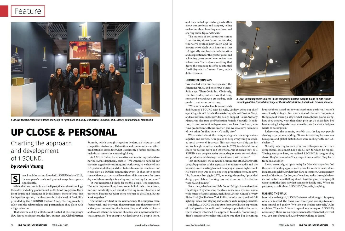 Live Sound International Magazine &ldquo;charts the approach and development of 1 SOUND&rdquo; in their latest feature!

The 4-page piece by Kevin Young discusses the growth of 1 SOUND as he dives deep into what value is being delivered through a ser