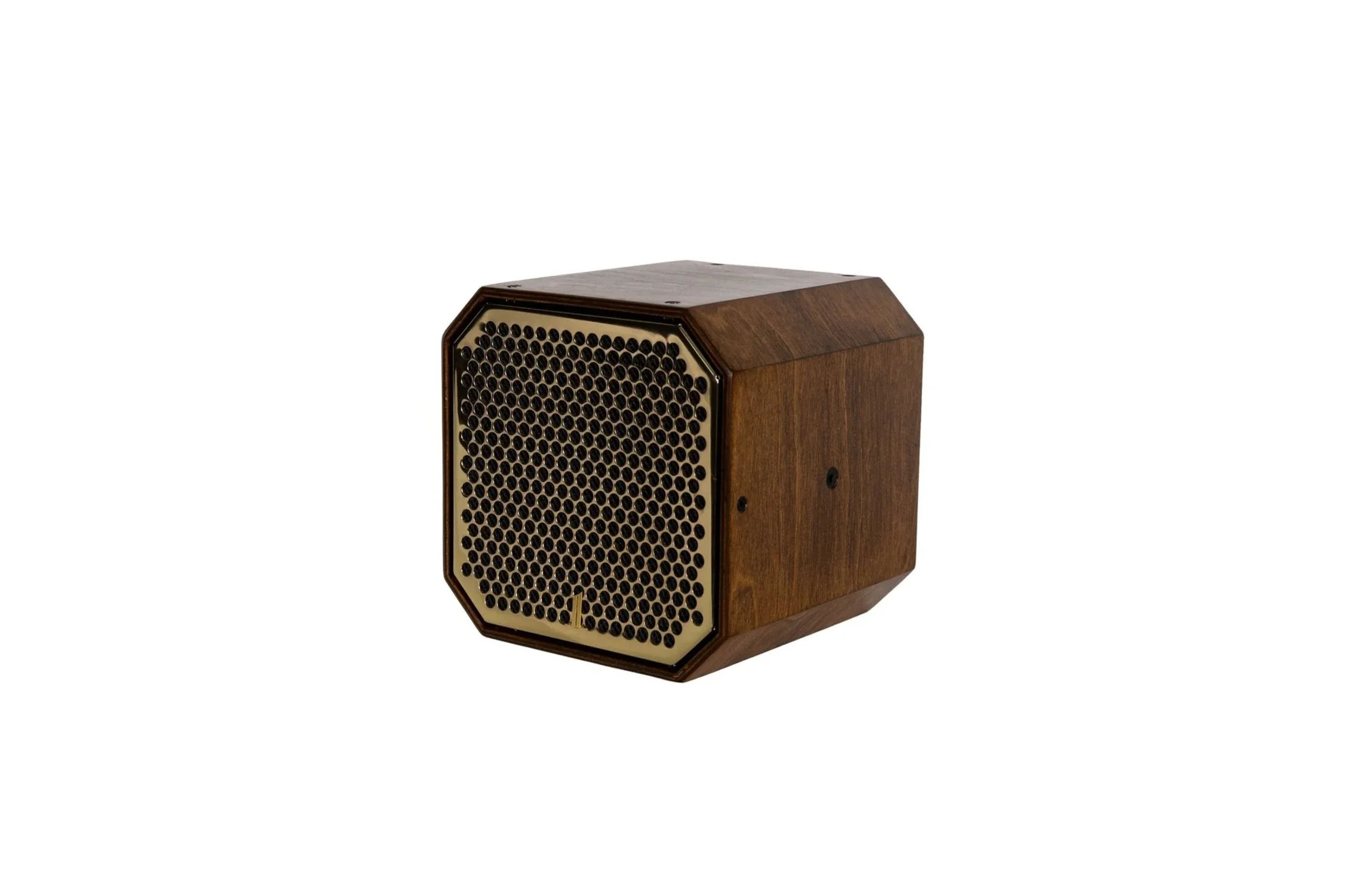 Natural Walnut_Brass Polished Grilles with Black fabric