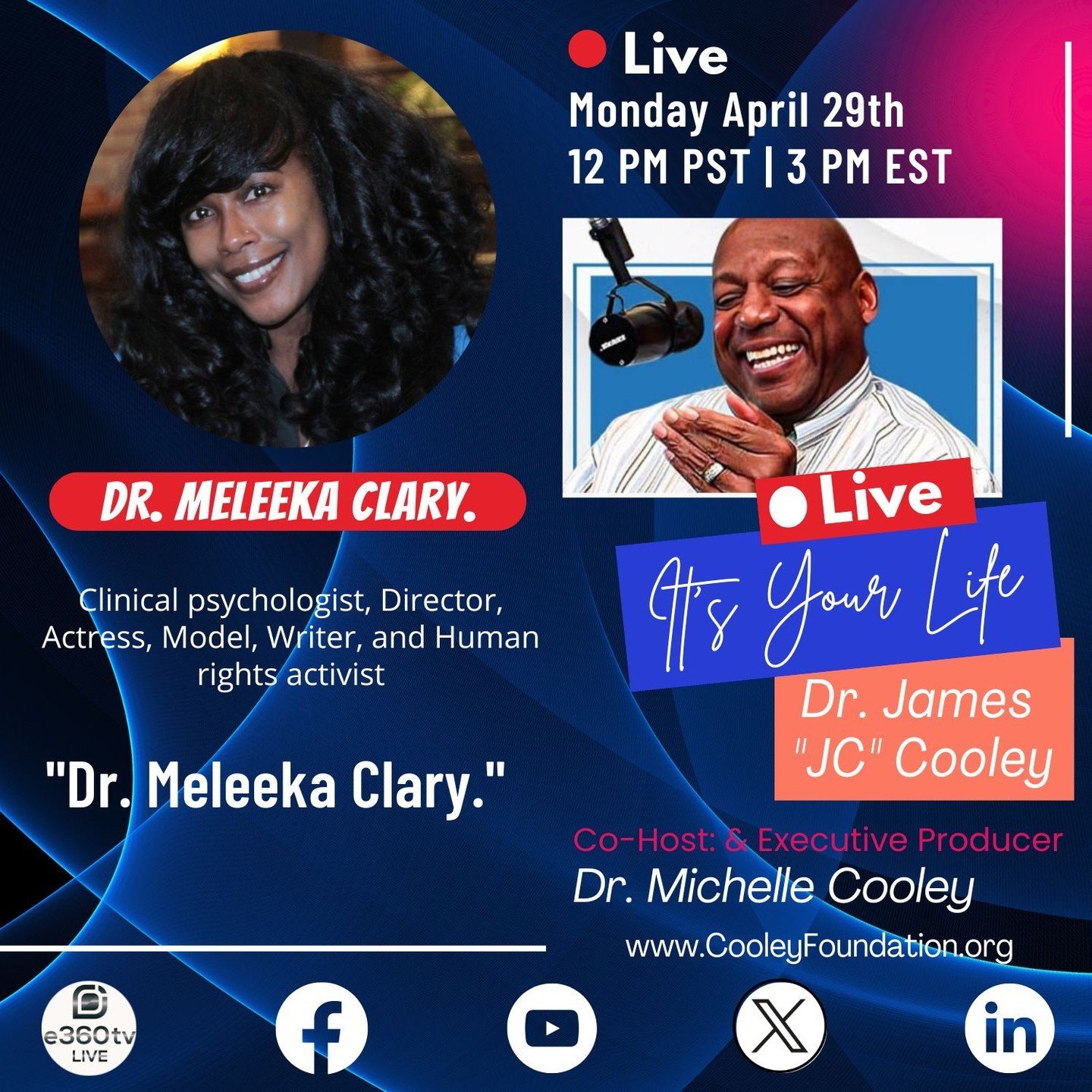 🎙️ Thrilled to have the incredible Dr. Meleeka Clary on #ItsYourLife as our special guest! We dive into her role as a clinical psychologist, her film &ldquo;The Three Corners of Deception,&rdquo; and her own podcast. Such an inspiring, multi-talente