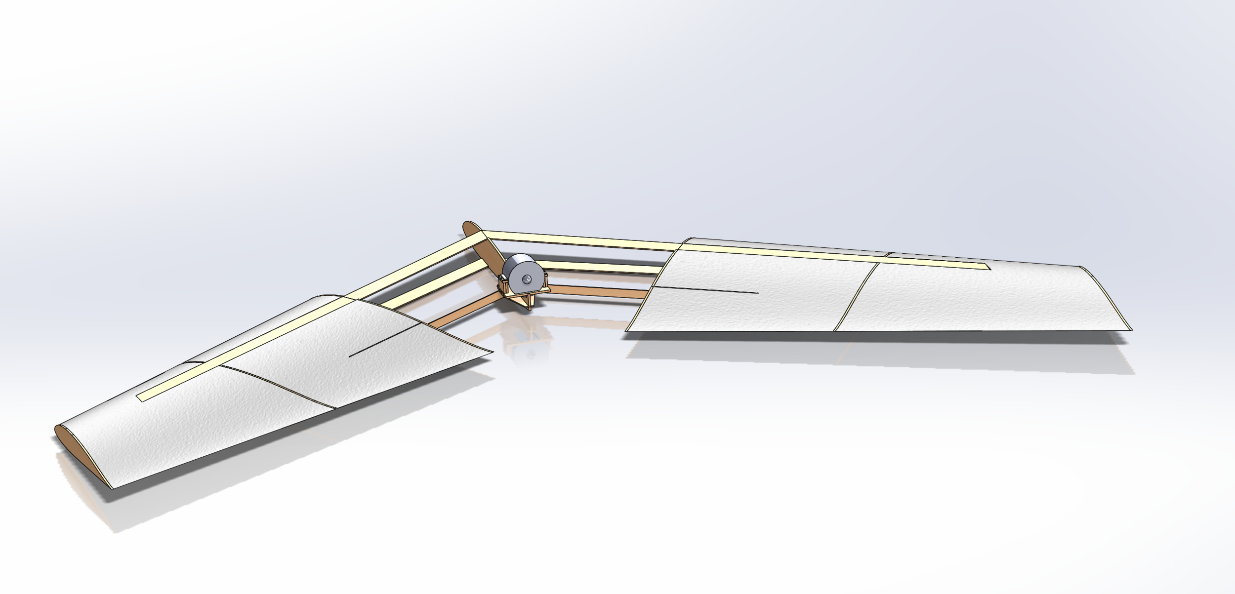 Flying Wing Motor Mount with plane.PNG