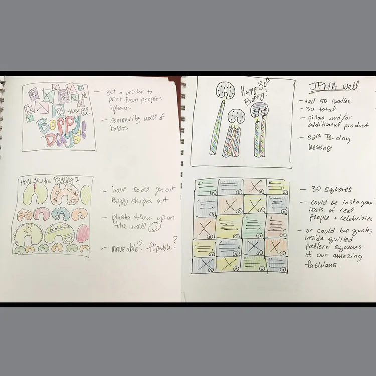Alternate booth concept sketches