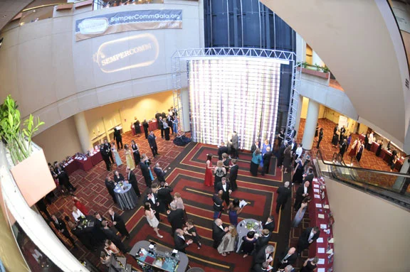 Event entry with 30-foot sponsor wall