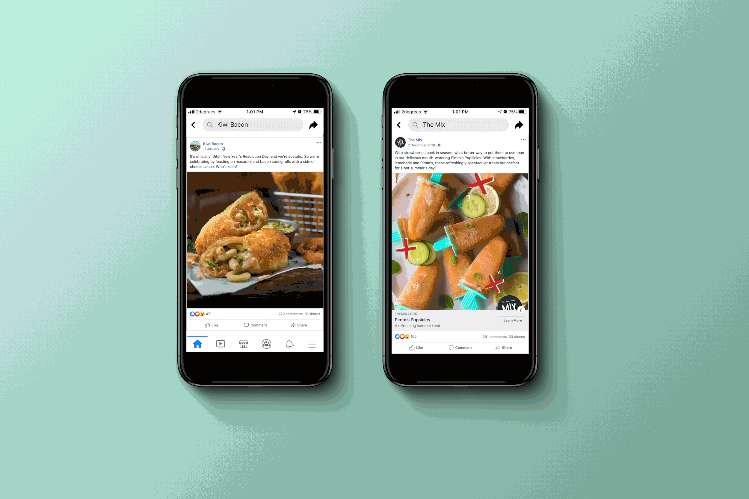   Kiwi Bacon &amp; The Mix  | Facebook Posts 