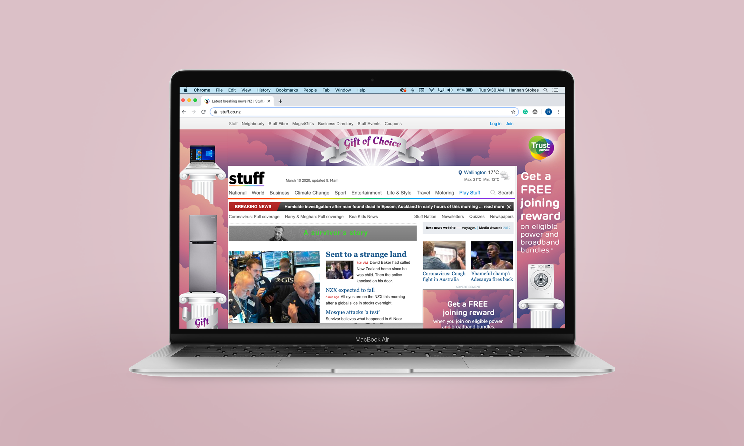   Trustpower  | Gift of Choice | Stuff Homepage Takeover 