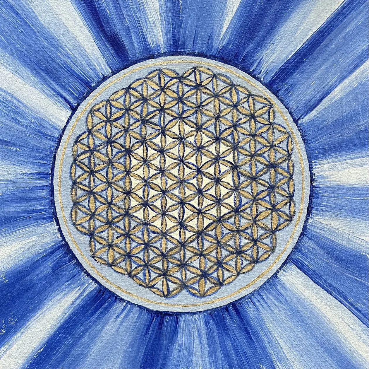59P Flower of Life in Vibrant Blue 11 3-4”sq.jpeg