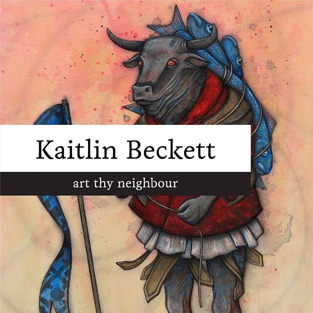 This is a lovely read about Kaitlin Beckett, an artist whose work is equal parts macabre and whimsical. 
Kaitlin paints her characters in a dark, post-apocalyptic, post-human world, where animals have discovered remnants of our legacy (and our anatom
