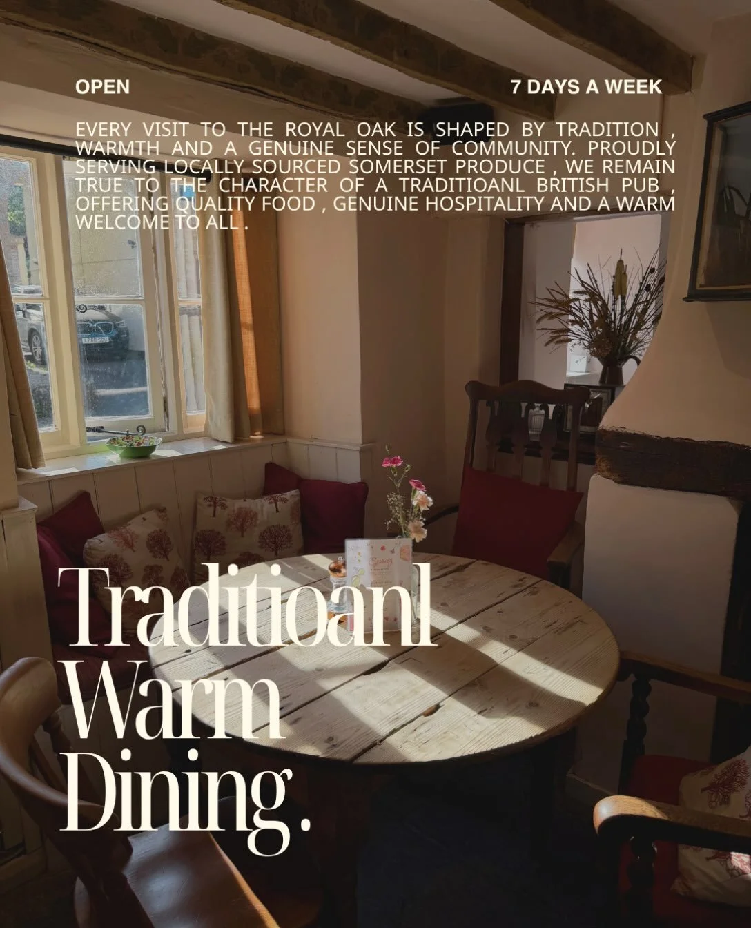 Planning your next visit? Call us to book your table at 01460 240906