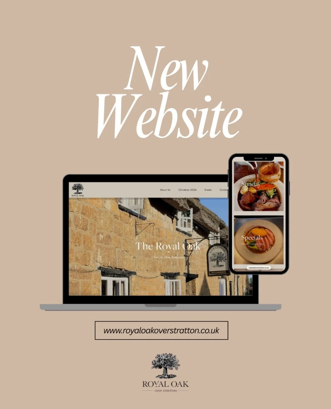 OUR NEW WEBSITE IS LIVE 

We&rsquo;re excited to officially launch the brand-new Royal Oak website! 🍽️

Take a look around, discover our menus, upcoming events and everything we have to offer.

Visit us online now &mdash; link in bio.