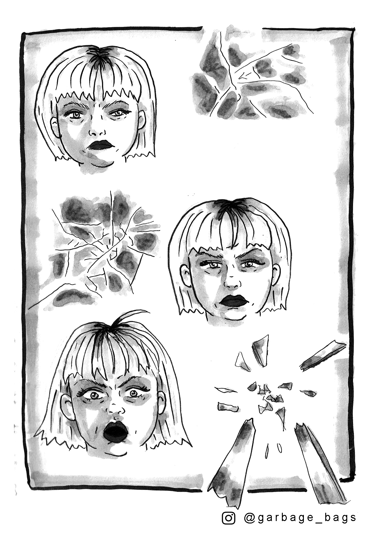 CLEA CHILLER : Clea Chiller is an artist and illustrator who works out of Squishface Comic Studio in Brunswick. Her deeply personal works focus on her battles with mental and physical illness. She has exhibited work at Platform Contemporary Arts Spaces, Seventh Gallery and Bruce Artist Run. She is the creator of Garbage Bags , a series of darkly humorous autobiographical zines, and has had comics published by The Lifted Brow and Doll Hospital Journal.
