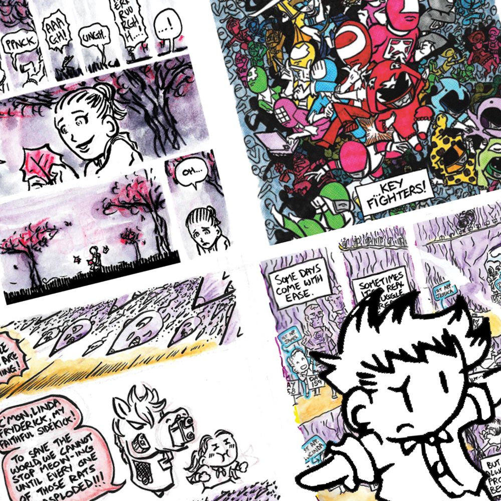 TOM TUNG : Tom Tung is a Melbourne cartoonist whose works include the daily Mini Tom web-comic (which just passed its 1500 day milestone) as well as many other works including Key Fighters – a Japanese-inspired superhero comic, Horse Gun Mouth – an absurdist adventure, and Queen of Action a fold-out poster comic.