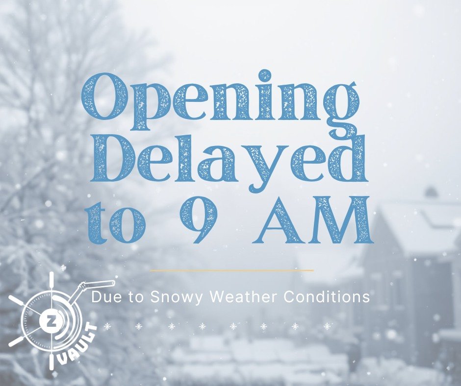 We will be opening at 9am today. Stay safe!