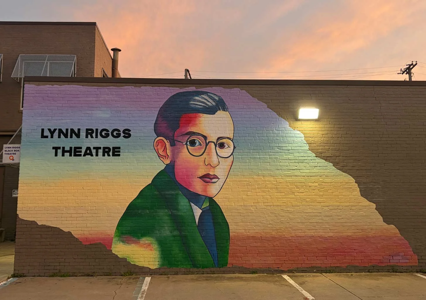 Lynn Riggs theater mural