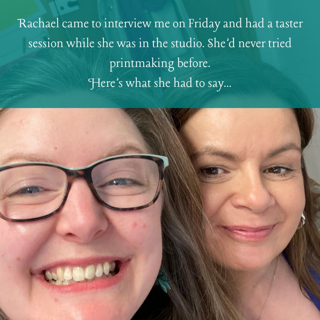 Rachael from @mayfli.co came to interview me on Friday and had a taster session while she was in the studio. She&rsquo;d never tried printmaking before but she was beaming and in the flow in no time.

Here&rsquo;s what she had to say...

&lsquo;Loved