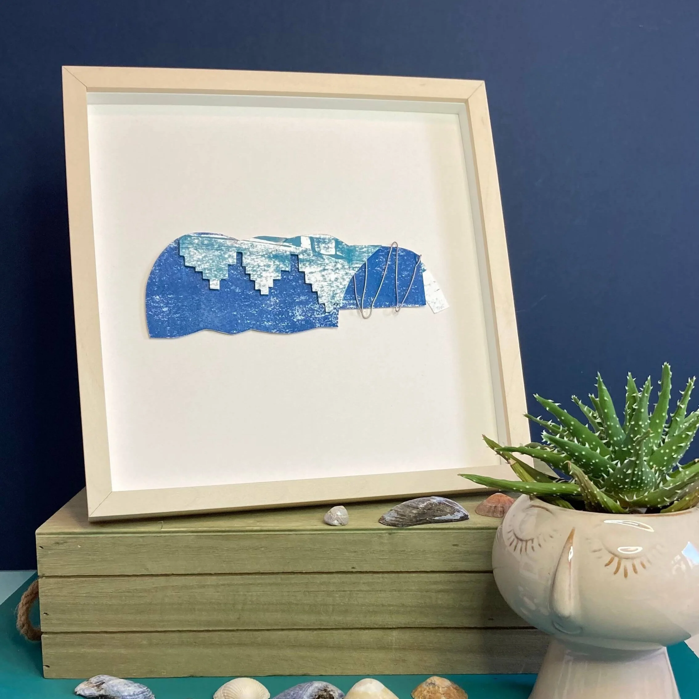 The Sage, framed collage