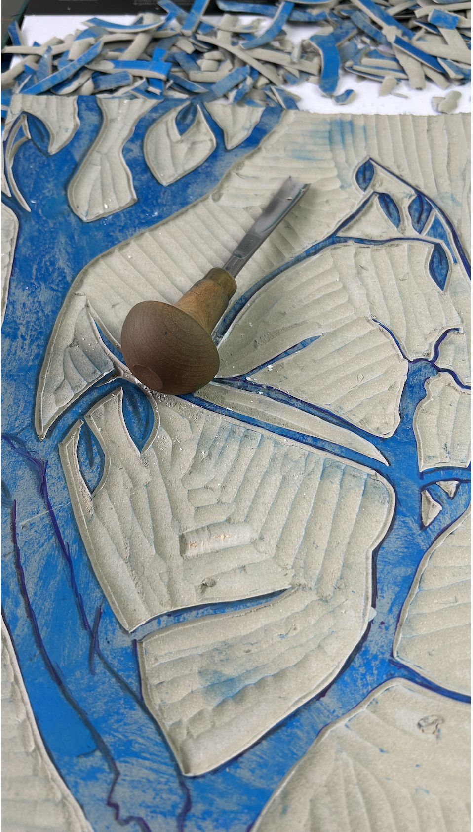 Close up of Lino Block