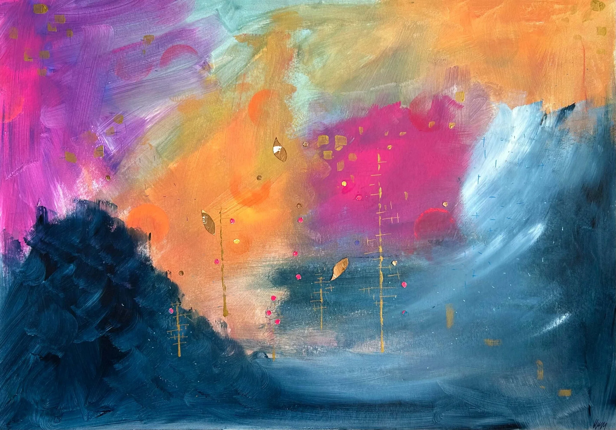 The Colour Bursts mixed media artwork by Heather Moore.jpeg