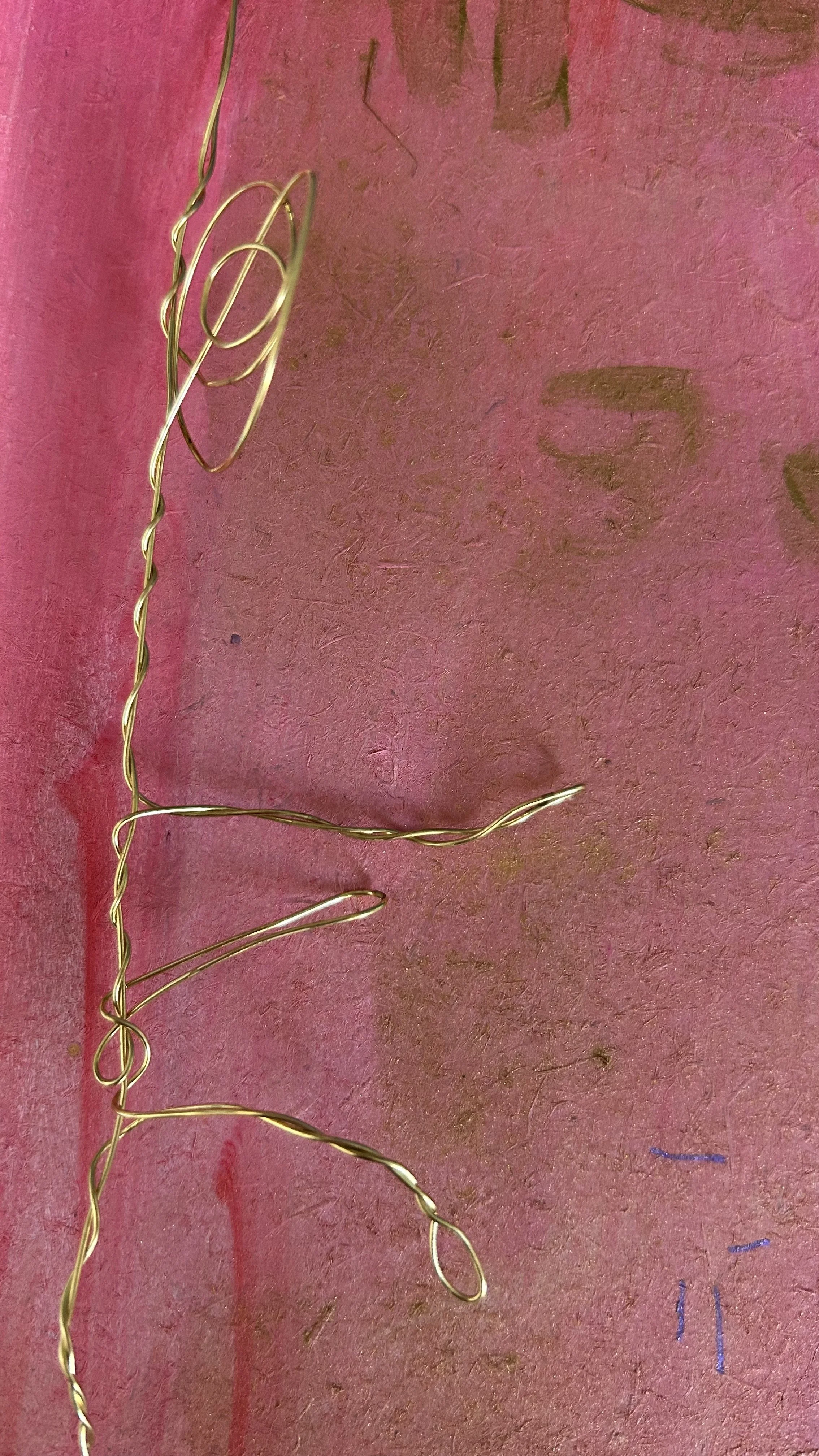 Pink Close up surface detail of artwork .Golden Hour Among The Trees.jpeg