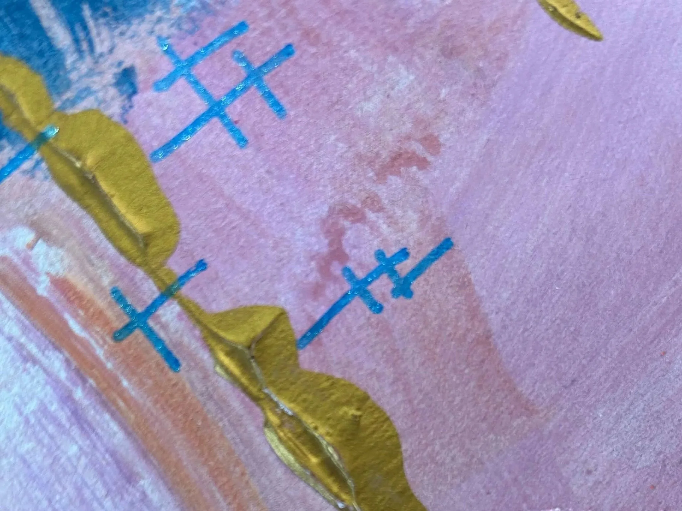Spring Energy Close up surface detail of artwork