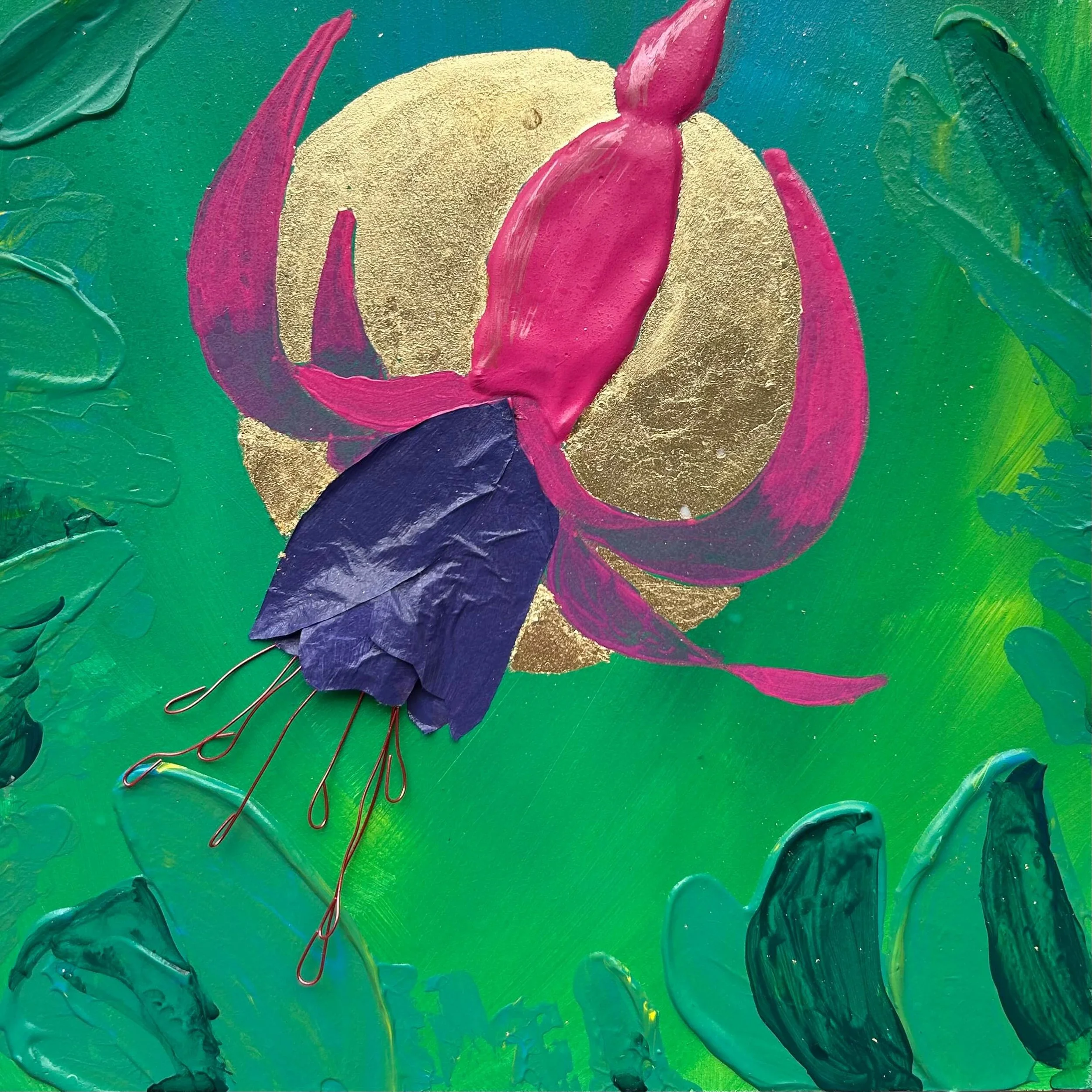 Pink and Purple Dancing Fuchsia Mixed Media Oirignal Artwork by Hearher Moore Fine Art.jpeg