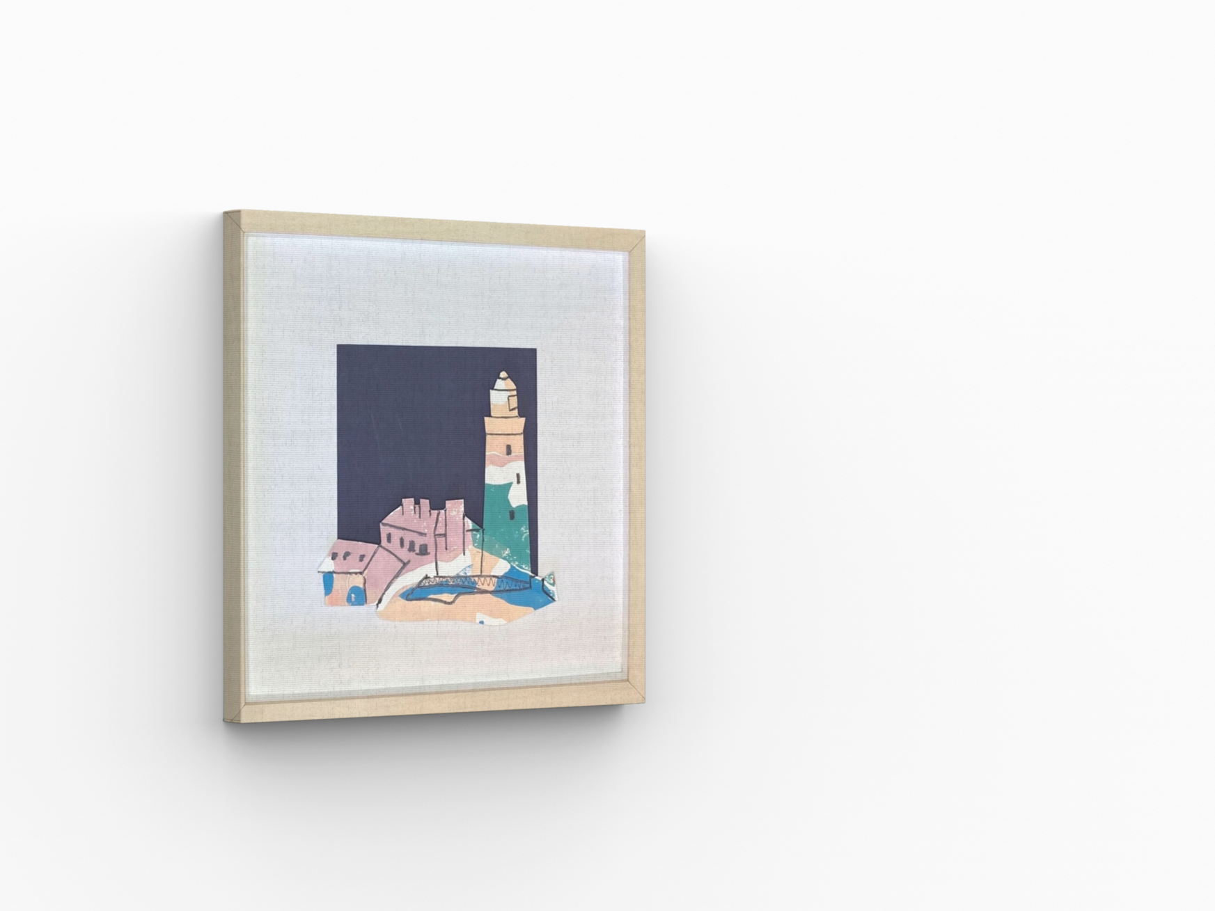 Lighthouse Collage Wall Art Original - St Mary’s Lighthouse Whitley Bay