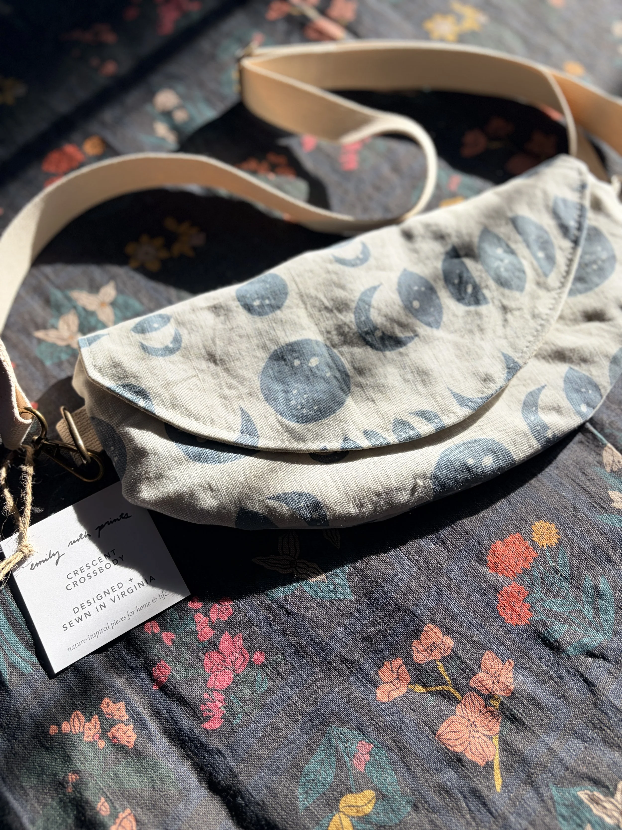 Crescent Crossbody- moon phase