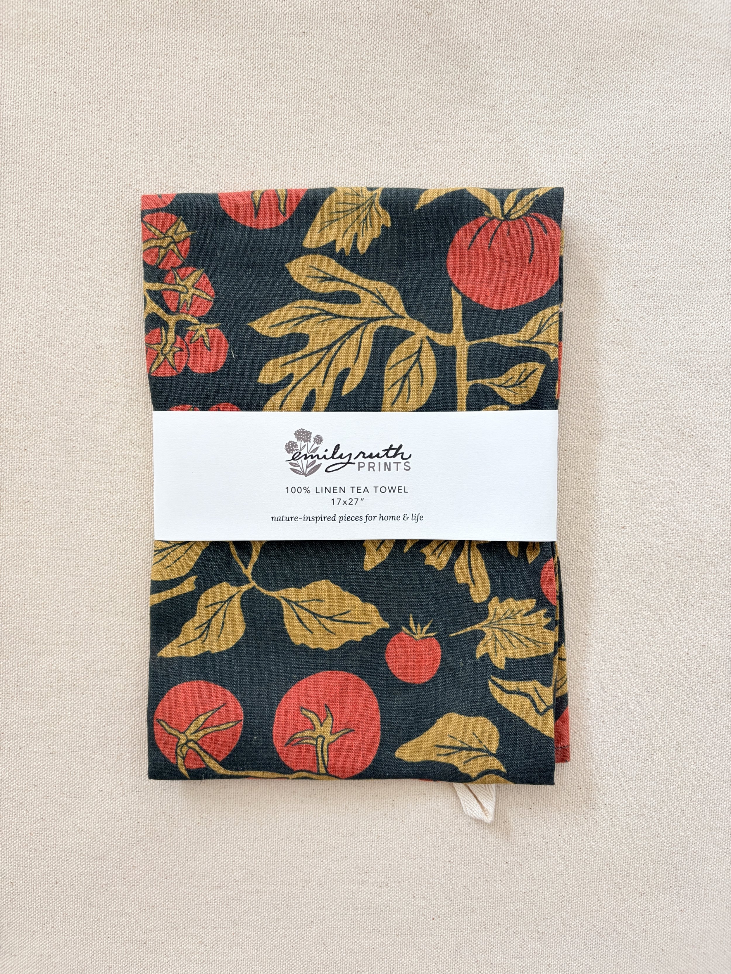 Tomato Tea Towel (dark)