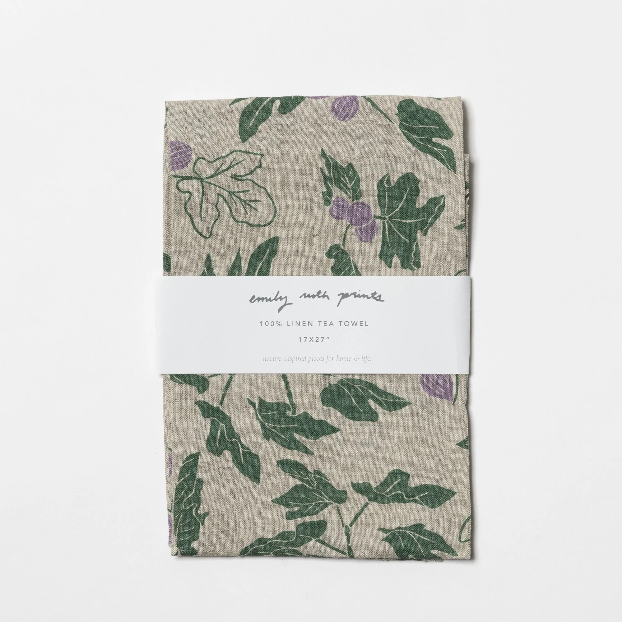 Fig tea towel (light)