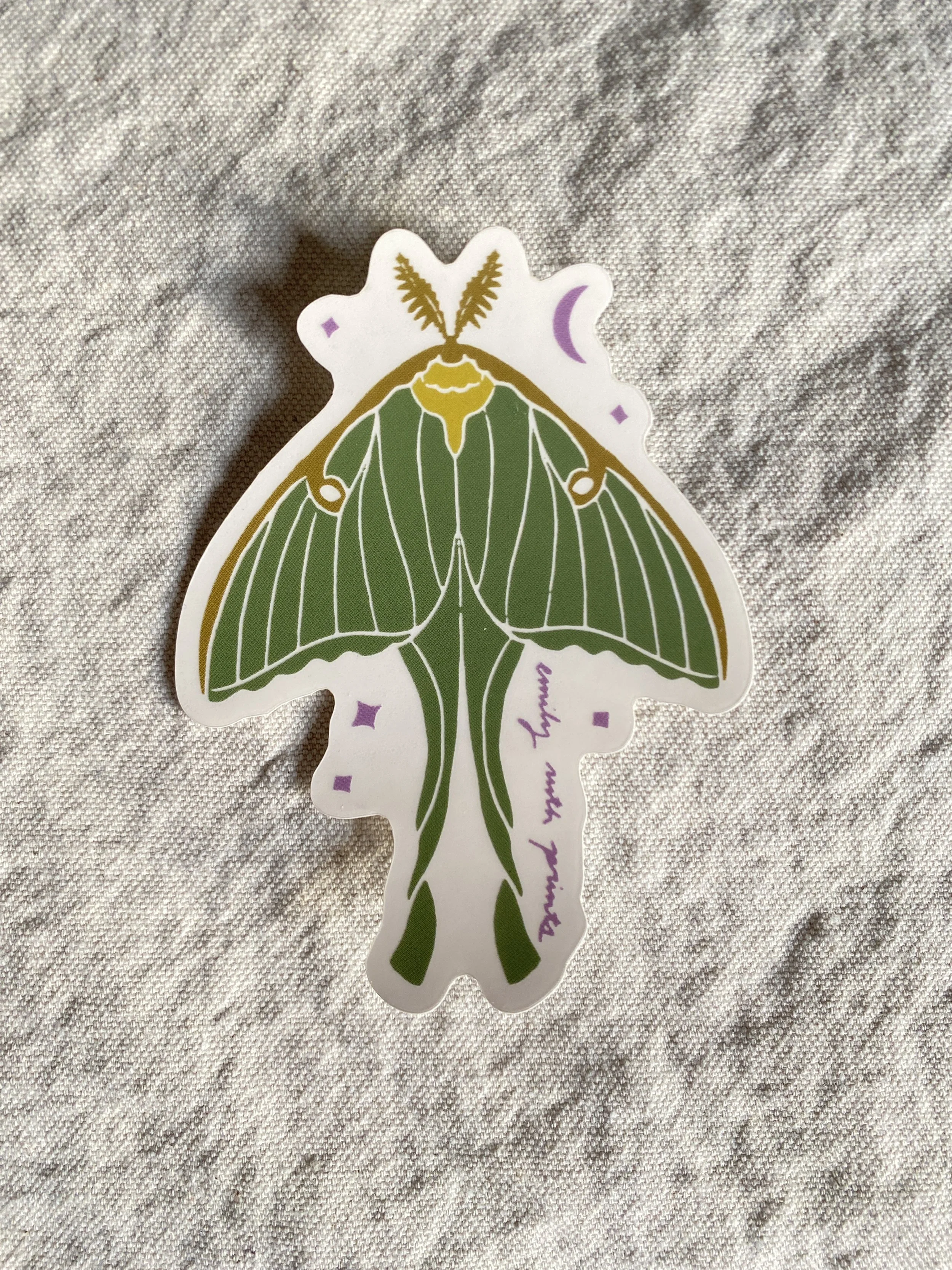 Luna Moth Sticker