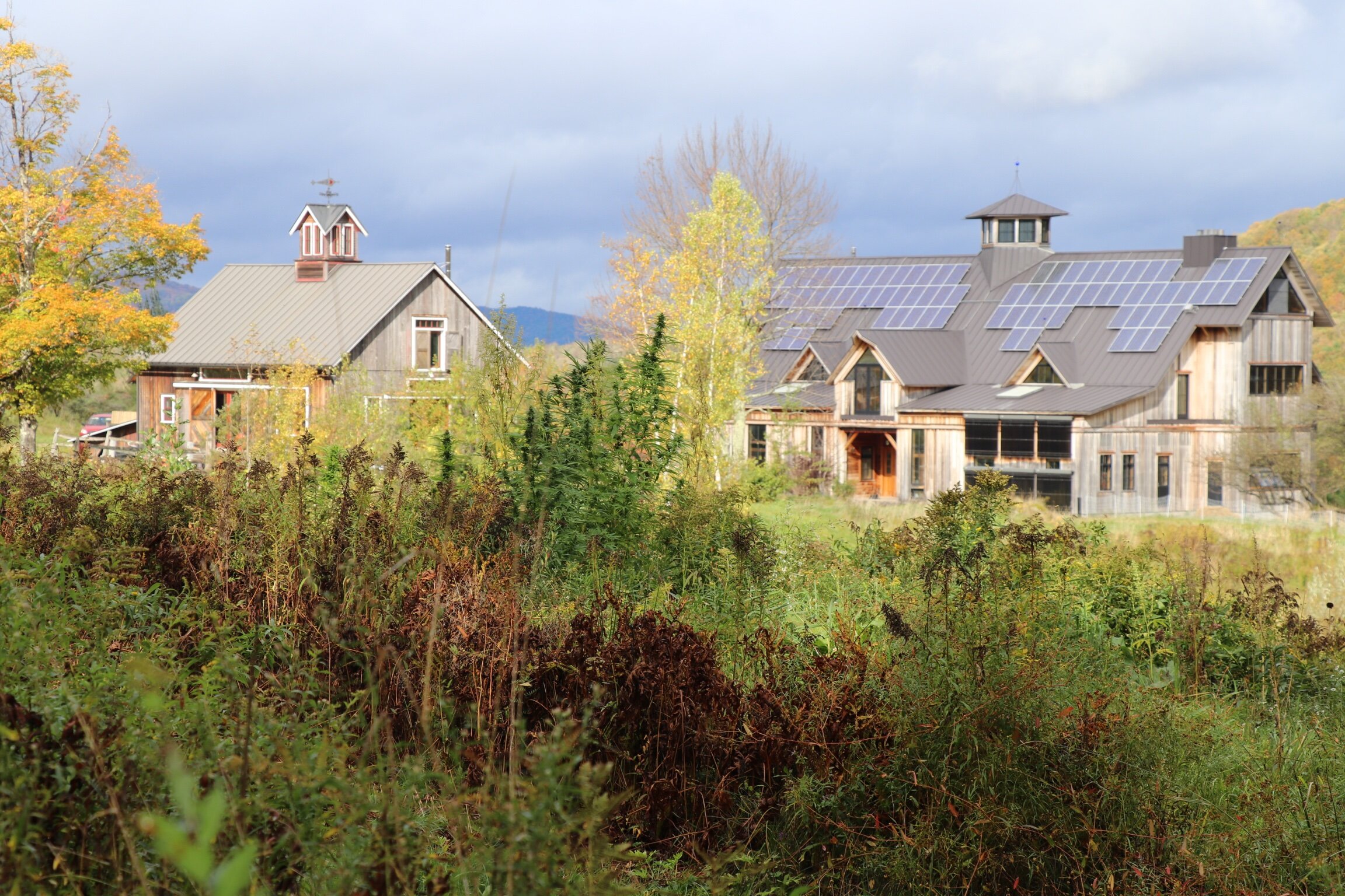 energy barn with solar panels and converted horse barn