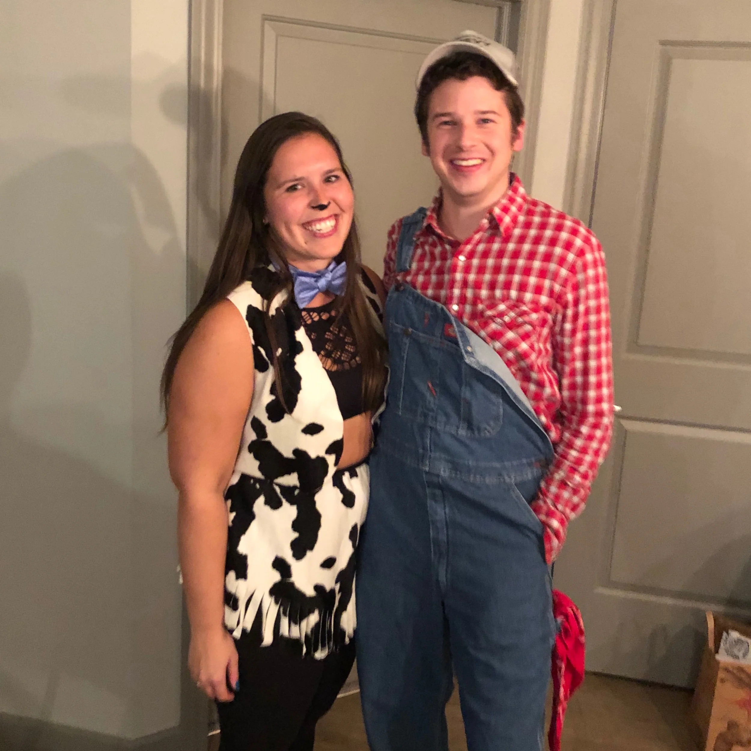 a farmer and his prized cow