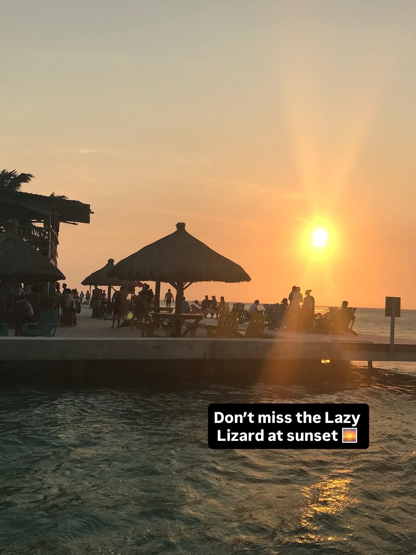 Sunset at the Lazy Lizard, Caye Caulker Belize do not miss it