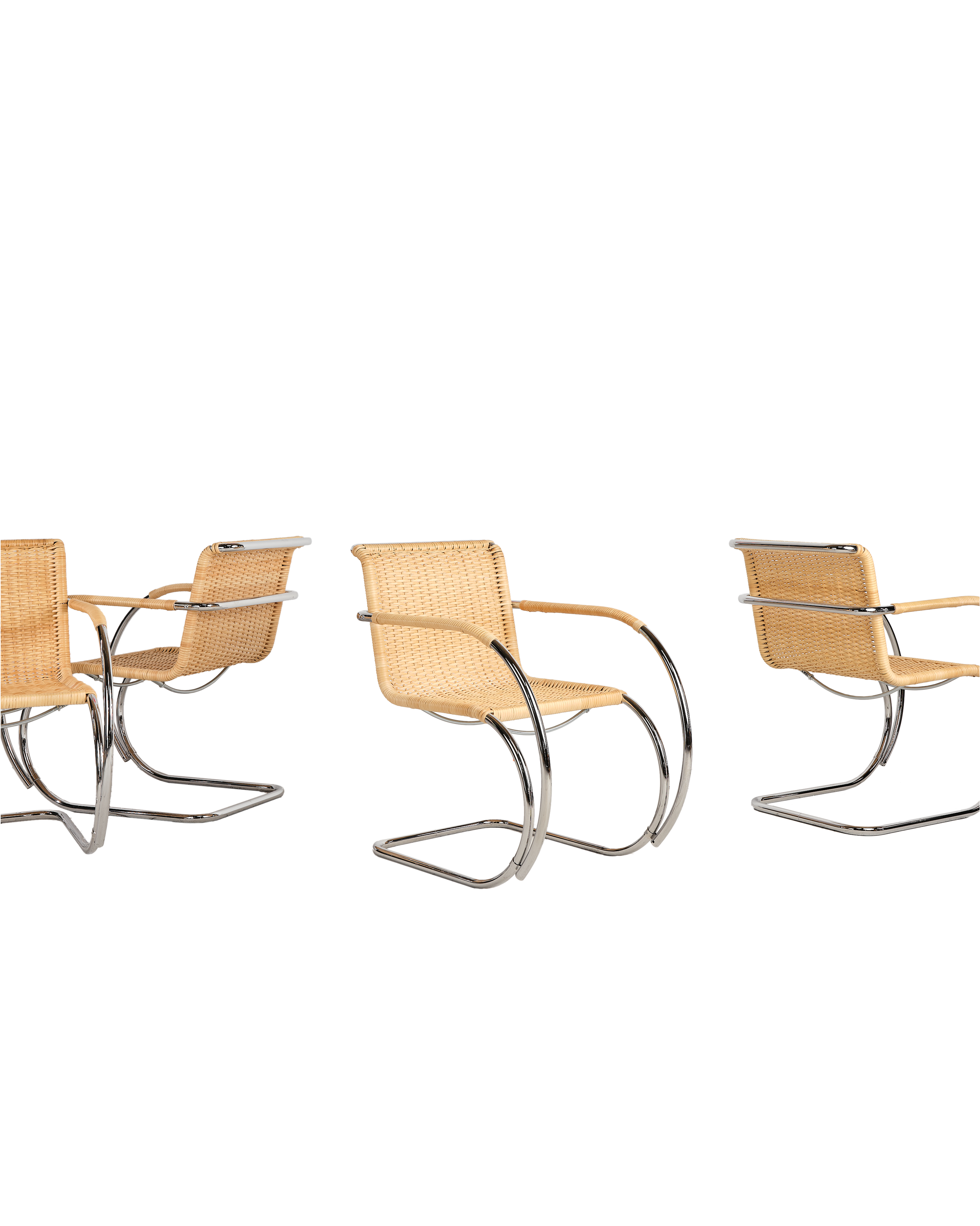 Mies van der Rohe MR 20 Stühle  // Turbular Steel Armchairs S533 RF by Thonet