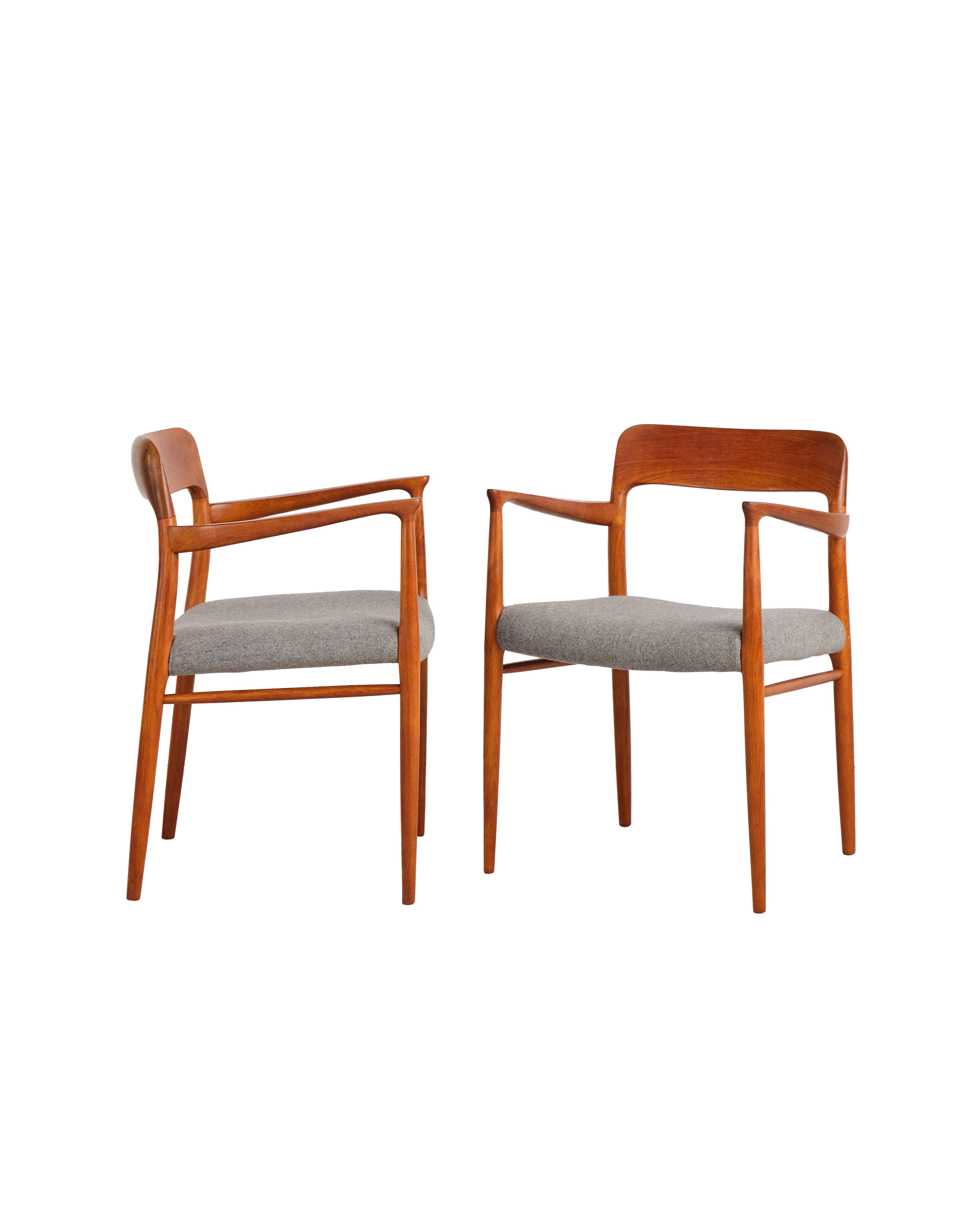 Teak Armlehnstühle //Armchairs by Niels O. Møller, Model 56, J.L. Moller, Set of 2