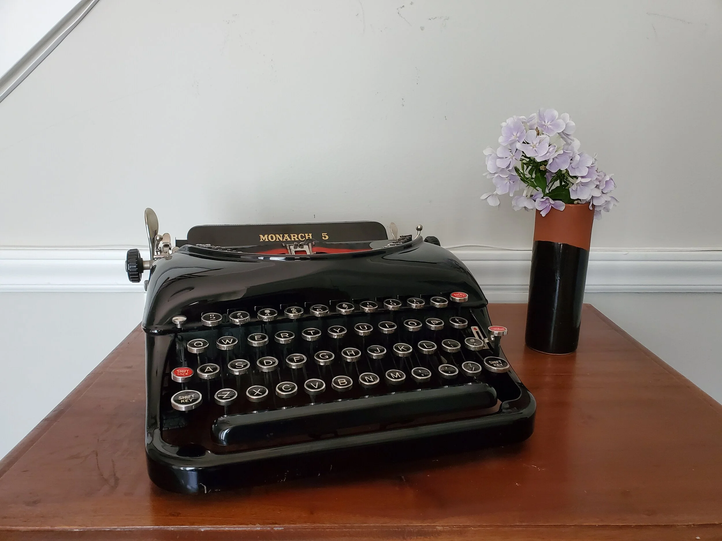 1940s Remington Model 5 Streamliner Typewriter | Gloss Black 