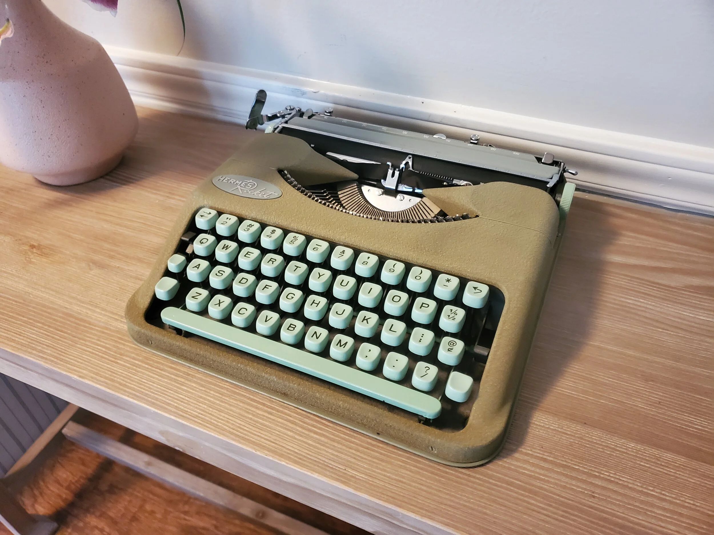 1956 Hermes Baby Typewriter with Case - Classic Quality