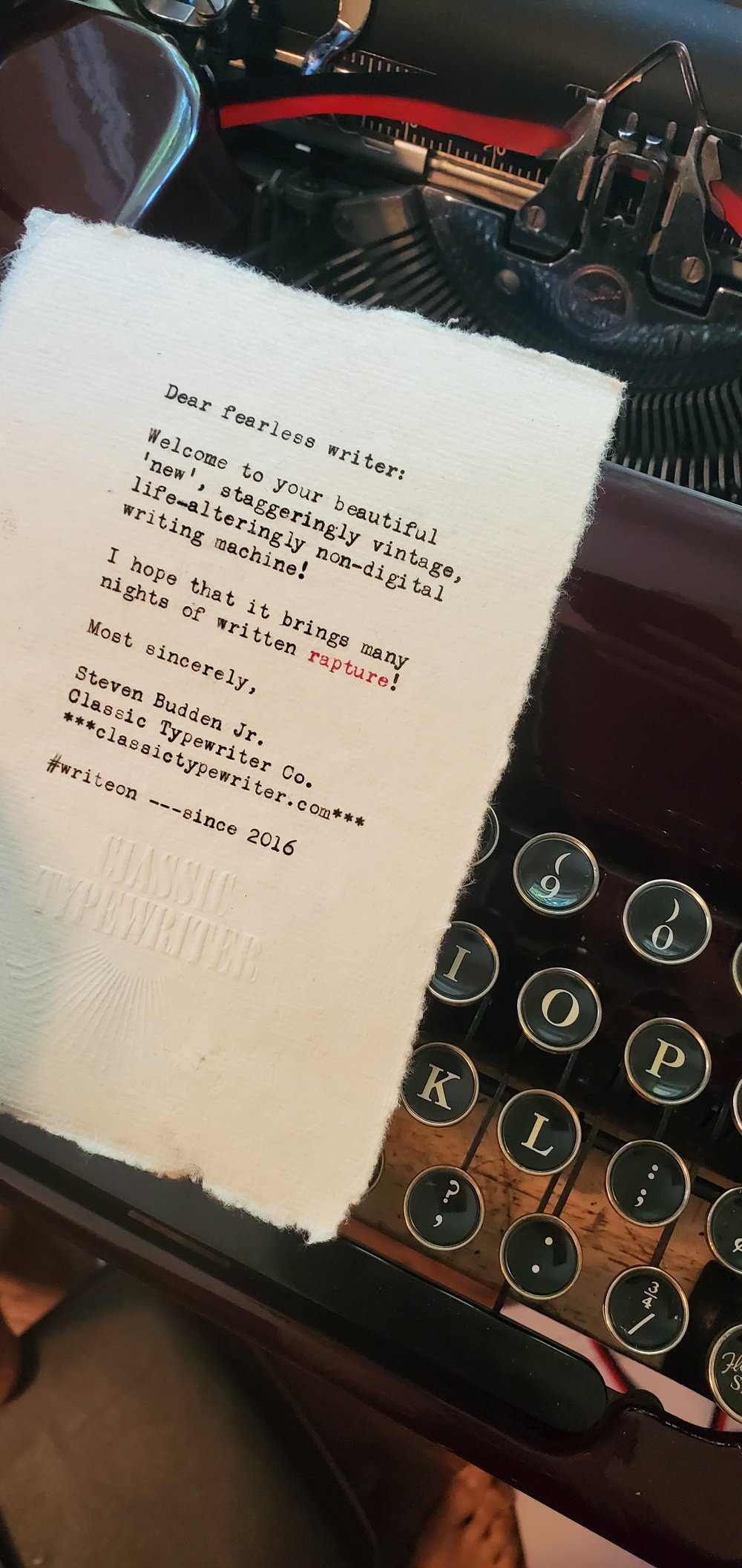 Rattle and roll – why the typewriter will never die, Design