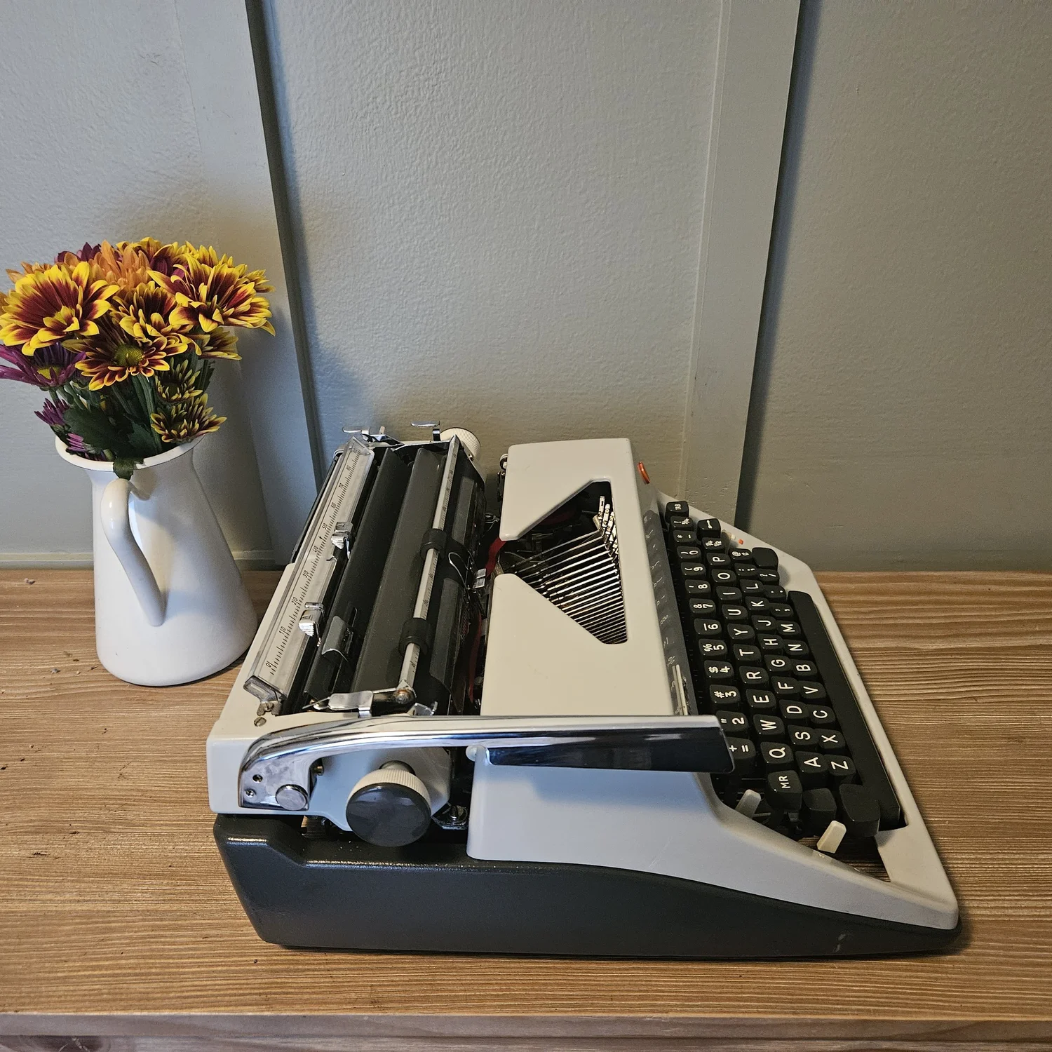 Circa 1970 Olympia SM9 Vintage Typewriter with Case — Classic