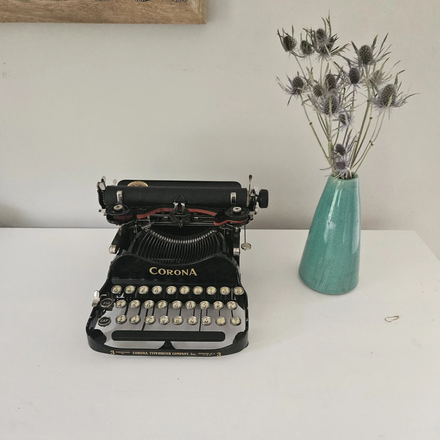 Stunning circa 1914 Corona 3 Typewriter with case — Classic