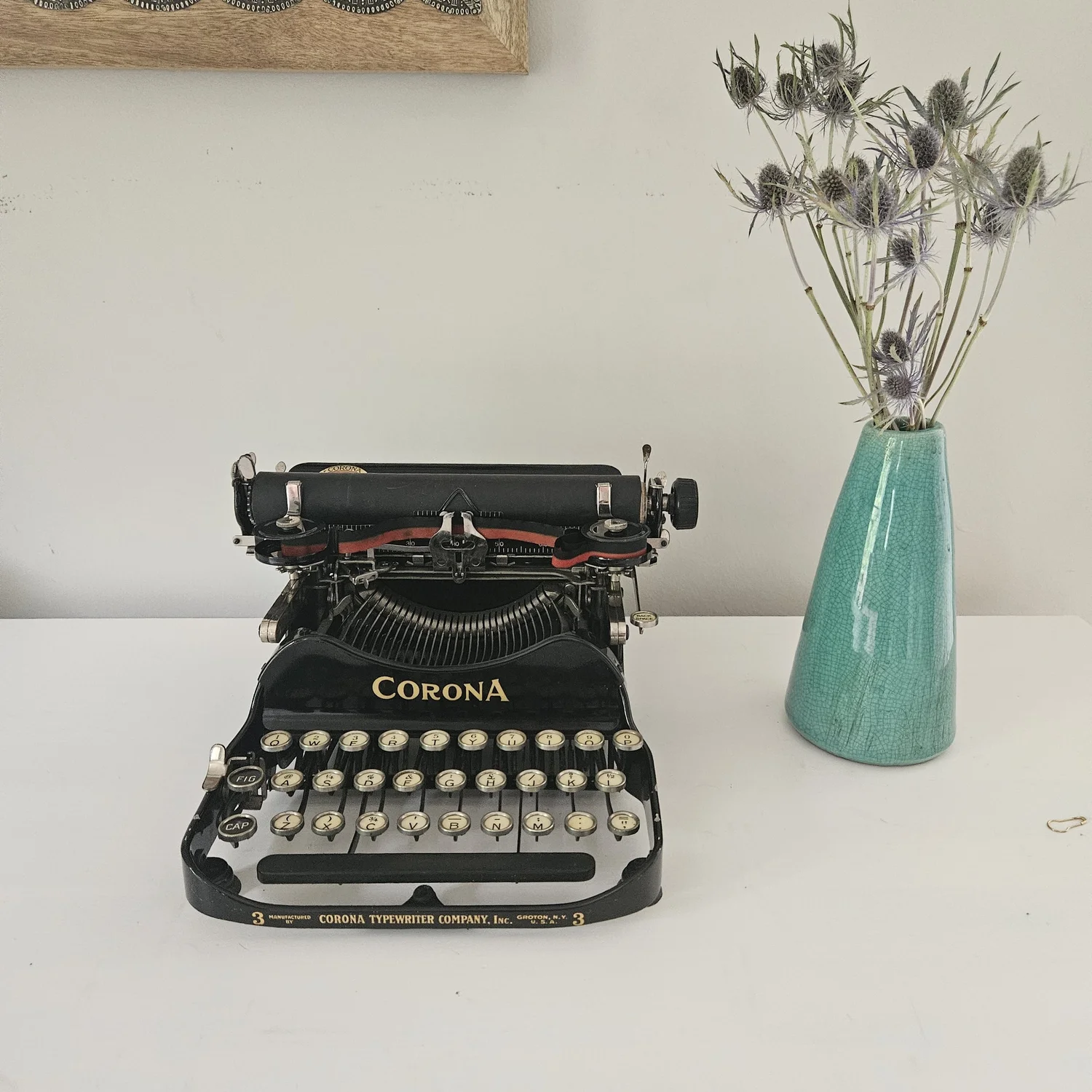 Stunning circa 1914 Corona 3 Typewriter with case — Classic