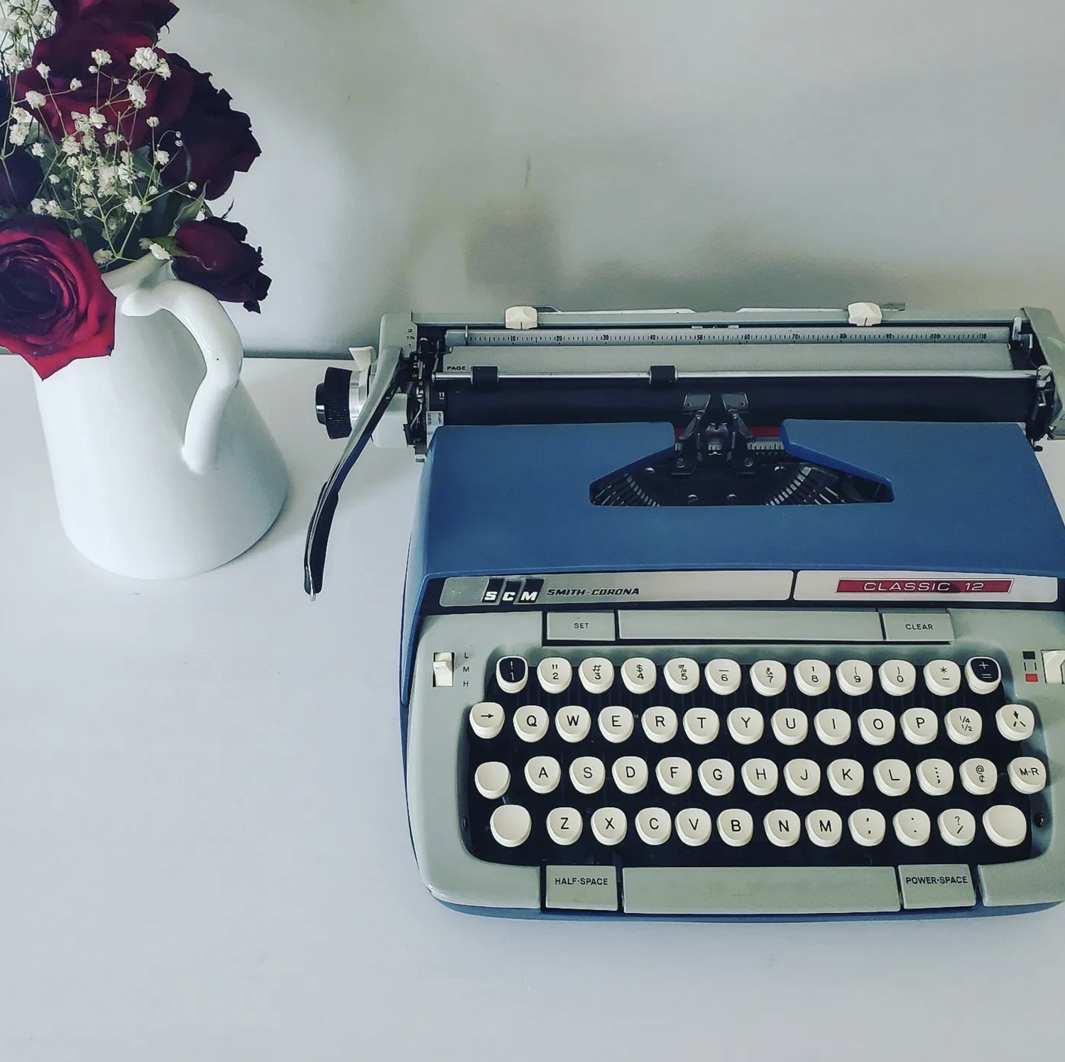 Circa 1967 Smith Corona Classic 12 Typewriter with Case — Classic 
