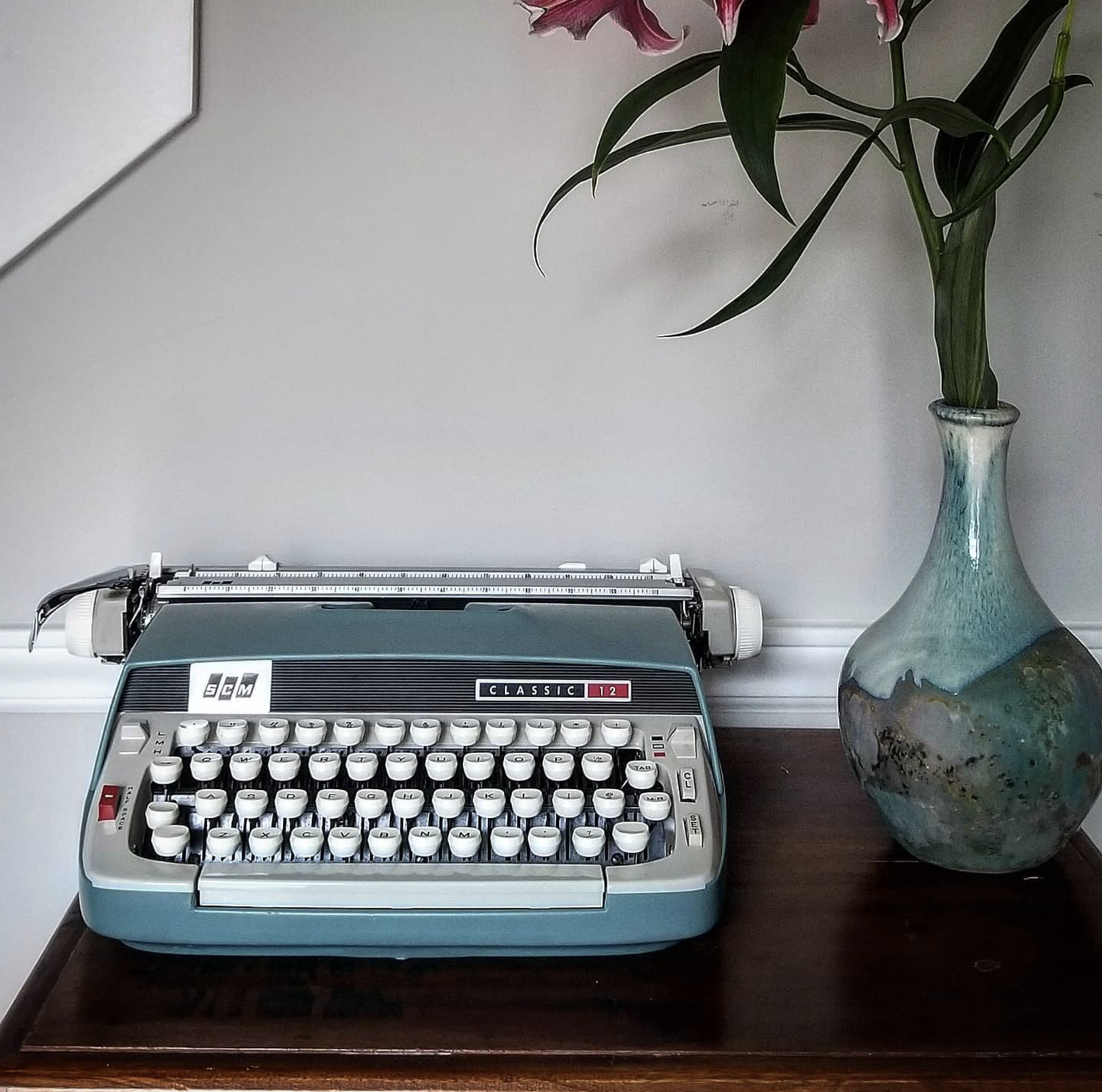 Circa 1967 Smith Corona Classic 12 Typewriter with Case — Classic 