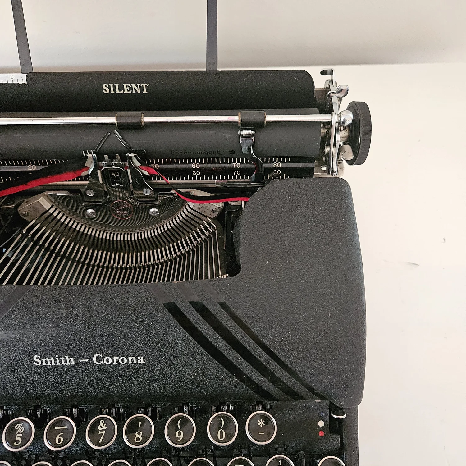 Circa 1940 Smith Corona Silent / Sterling Typewriter with