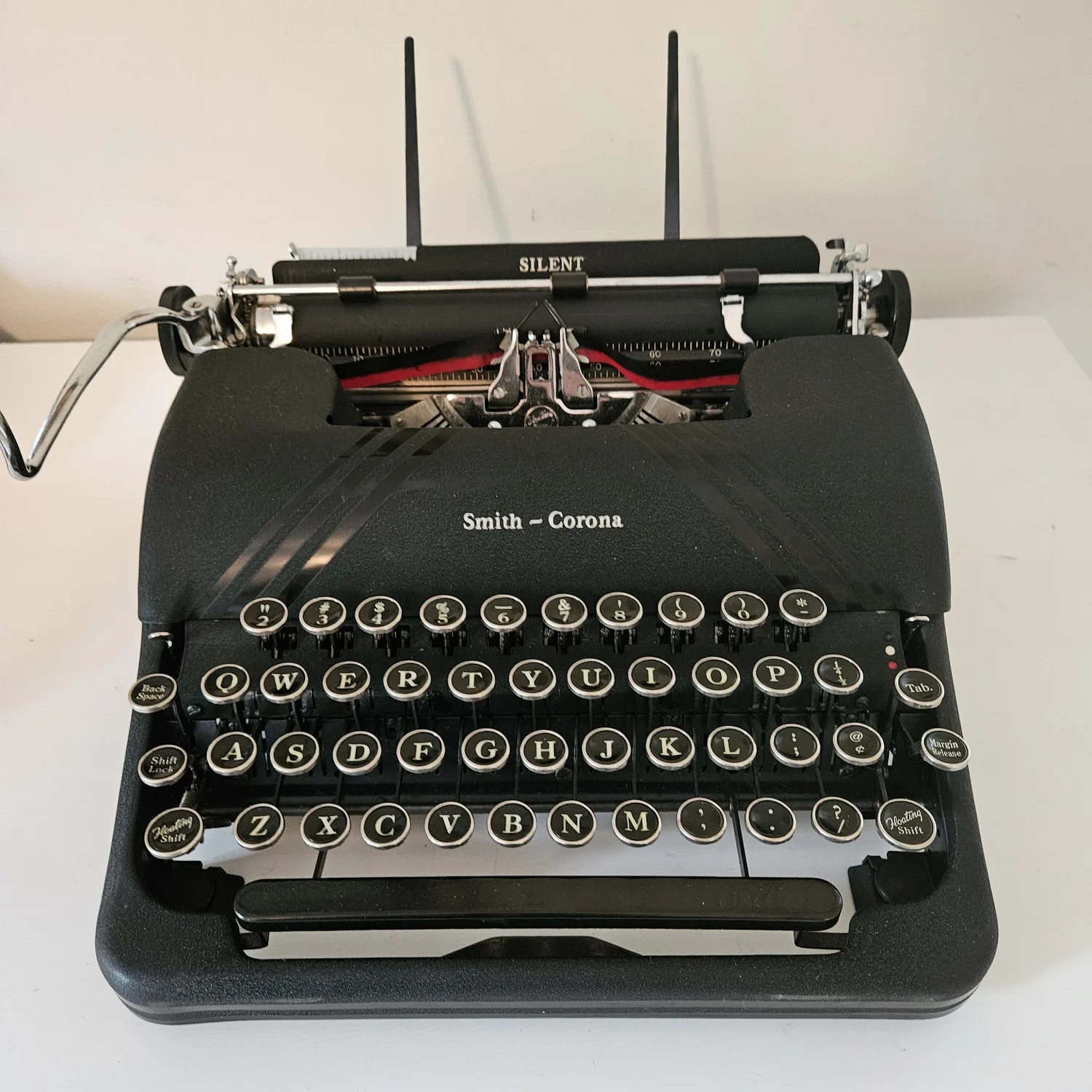 Circa 1940 Smith Corona Silent / Sterling Typewriter with