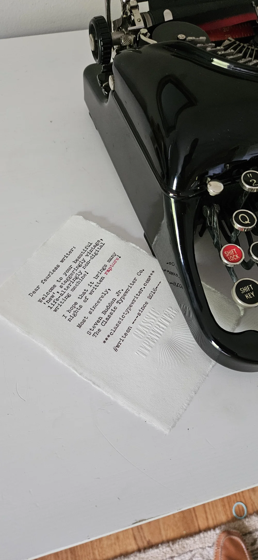 1940s Remington Model 5 Streamliner Typewriter | Gloss Black