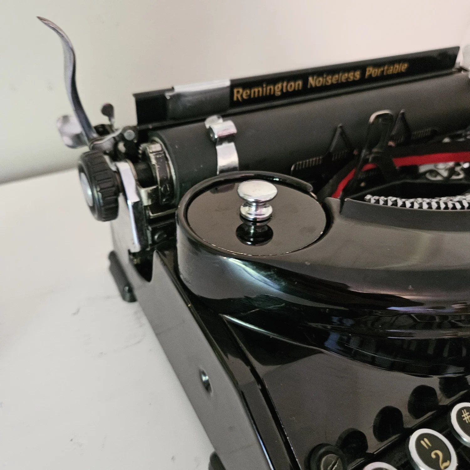 Circa 1937 Underwood Noiseless Portable Typewriter with Case and