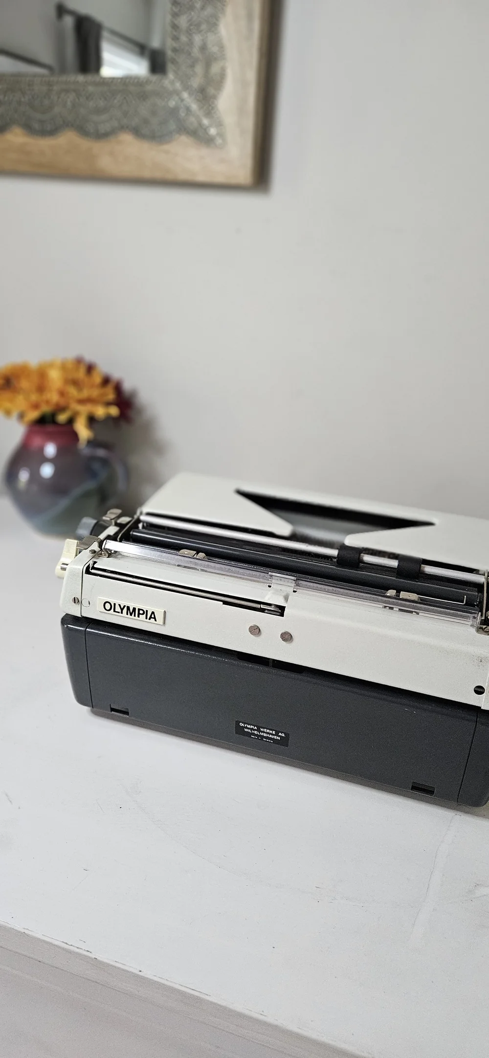 Circa 1970 Olympia SM9 Vintage Typewriter with Case — Classic