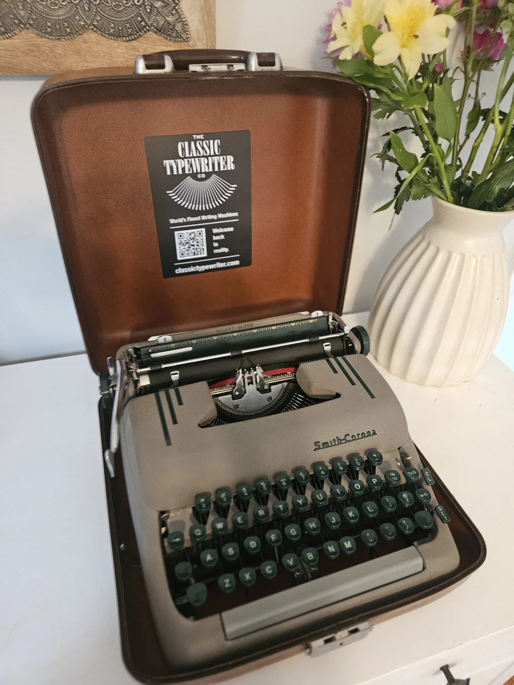 Neutral Colored 50's Smith Corona Silent, Sterling, Silent